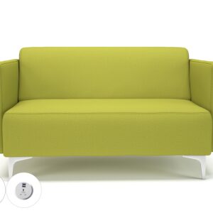 Napa Slim Arm 125cm Wide Sofa in Warwick Dolly Fabric with Socket - Image 11