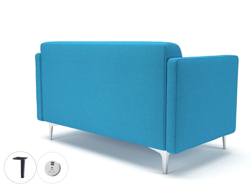 Napa Slim Arm 125cm Wide Sofa in Camira Era Fabric with Socket - Image 18