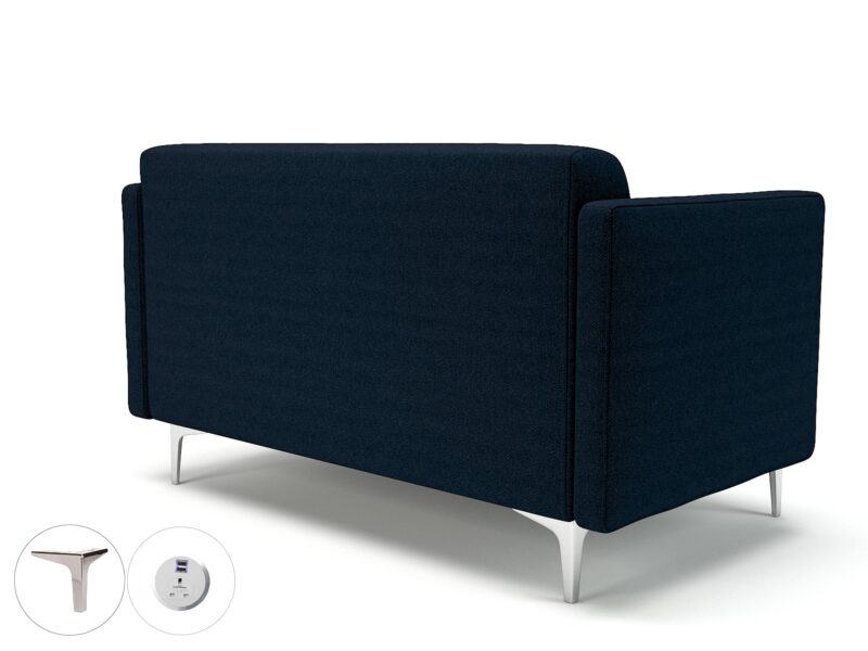 Napa Slim Arm 125cm Wide Sofa in Camira Era Fabric with Socket - Image 27