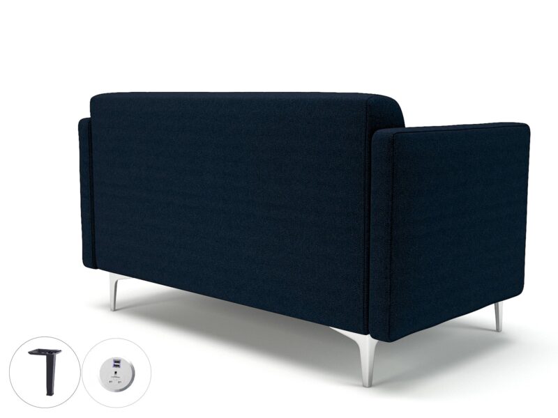Napa Slim Arm 125cm Wide Sofa in Camira Era Fabric with Socket - Image 30