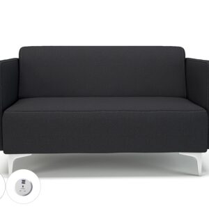 Napa Slim Arm 125cm Wide Sofa in Warwick Dolly Fabric with Socket - Image 17