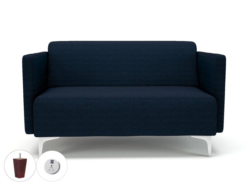 Napa Slim Arm 125cm Wide Sofa in Camira Era Fabric with Socket - Image 32