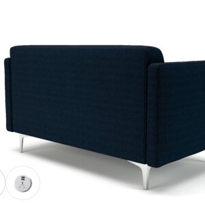 Napa Slim Arm 125cm Wide Sofa in Camira Era Fabric with Socket - Image 33