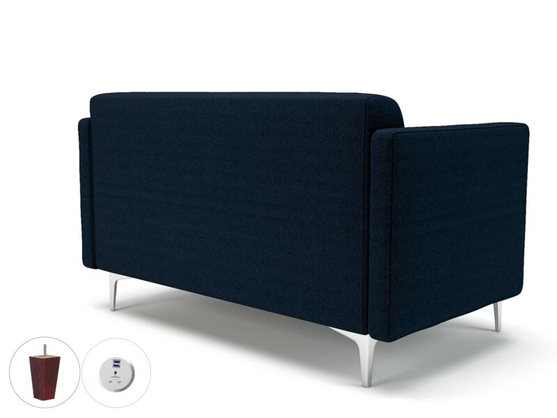 Napa Slim Arm 125cm Wide Sofa in Camira Era Fabric with Socket - Image 33