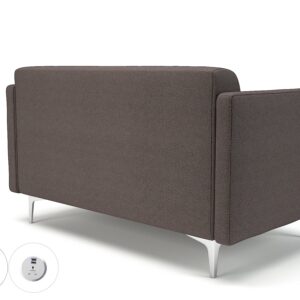 Napa Slim Arm 125cm Wide Sofa in Camira Era Fabric with Socket - Image 42