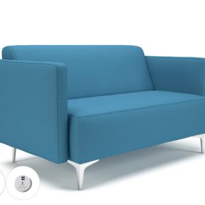 Napa Slim Arm 125cm Wide Sofa in Warwick Dolly Fabric with Socket - Image 31