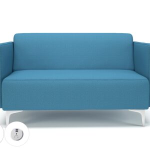 Napa Slim Arm 125cm Wide Sofa in Warwick Dolly Fabric with Socket - Image 35