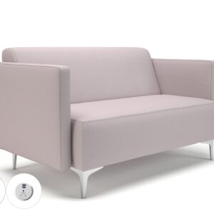 Napa Slim Arm 125cm Wide Sofa in Warwick Dolly Fabric with Socket - Image 37