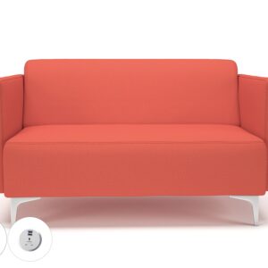 Napa Slim Arm 125cm Wide Sofa in Warwick Dolly Fabric with Socket - Image 50