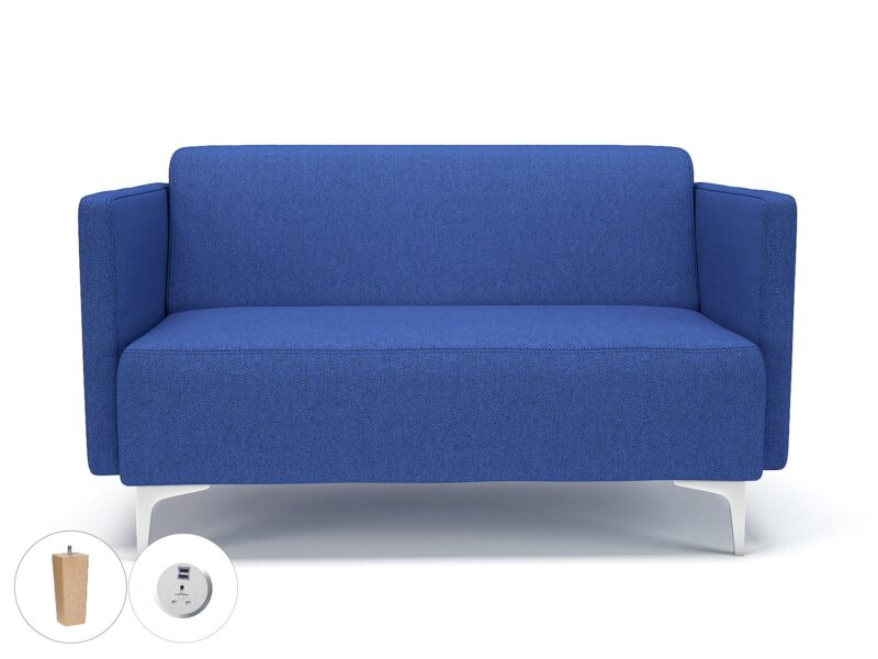Napa Slim Arm 125cm Wide Sofa in Camira Era Fabric with Socket - Image 59