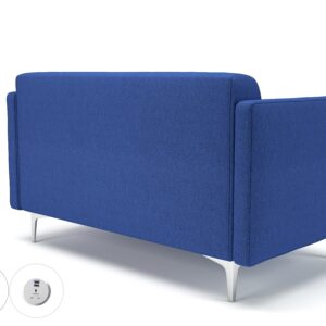 Napa Slim Arm 125cm Wide Sofa in Camira Era Fabric with Socket - Image 60