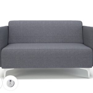 Napa Slim Arm 125cm Wide Sofa in Camira Era Fabric with Socket - Image 74