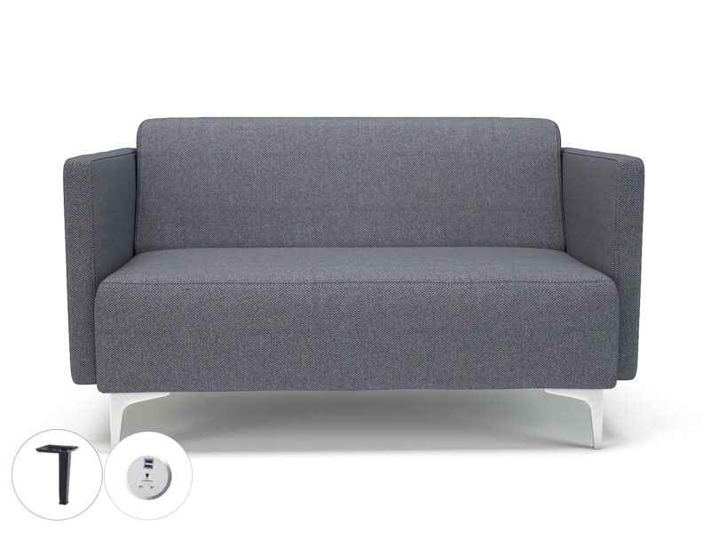 Napa Slim Arm 125cm Wide Sofa in Camira Era Fabric with Socket - Image 77