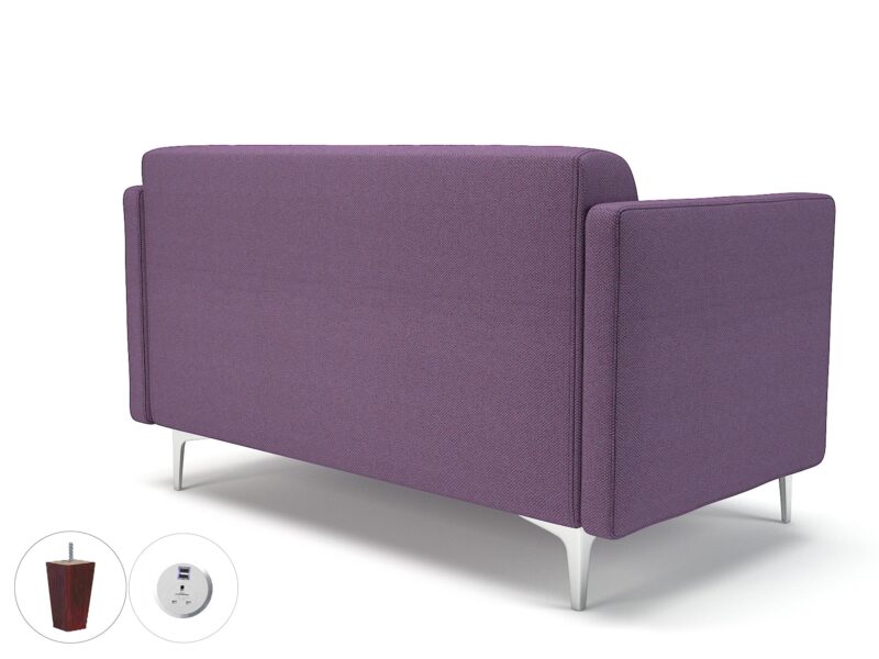 Napa Slim Arm 125cm Wide Sofa in Camira Era Fabric with Socket - Image 93