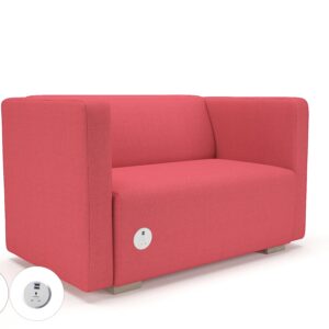 Carmel 130cm Wide Sofa in Camira Era Fabric with Socket - Image 4