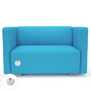 Carmel 130cm Wide Sofa in Camira Era Fabric with Socket - Image 11
