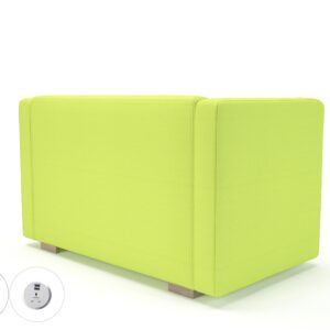 Carmel 130cm Wide Sofa in Camira Era Fabric with Socket - Image 51
