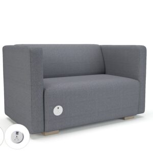 Carmel 130cm Wide Sofa in Camira Era Fabric with Socket - Image 58