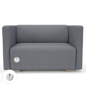 Carmel 130cm Wide Sofa in Camira Era Fabric with Socket - Image 59