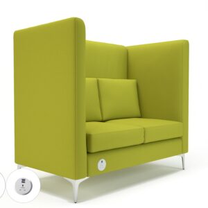 Altus 128cm Wide Privacy Booth in Warwick Dolly Fabric with Socket - Image 13