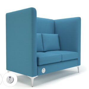 Altus 128cm Wide Privacy Booth in Warwick Dolly Fabric with Socket - Image 37