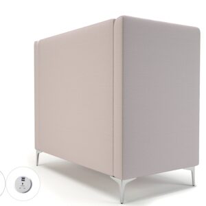 Altus 128cm Wide Privacy Booth in Warwick Dolly Fabric with Socket - Image 50