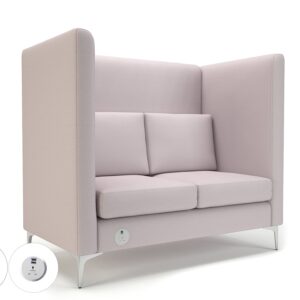 Altus 128cm Wide Privacy Booth in Warwick Dolly Fabric with Socket - Image 51