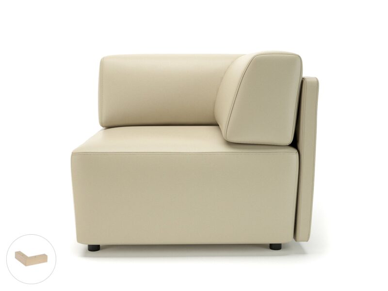 Loomis 87cm Wide Corner Unit in Cristina Marrone Ultima Faux Leather - Image 18