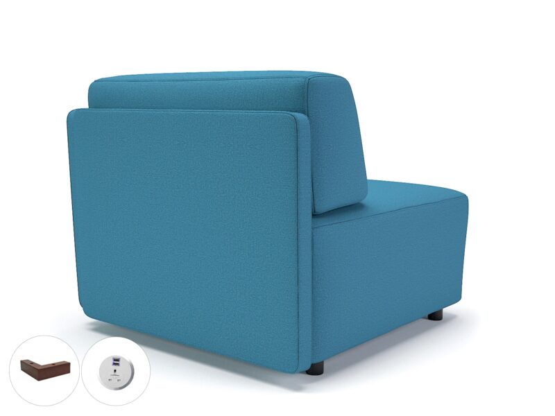 Loomis 87cm Wide Corner Unit in Warwick Dolly Fabric with Socket - Image 17