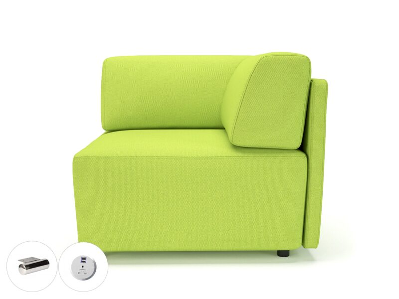 Loomis 87cm Wide Corner Unit in Camira Era Fabric with Socket - Image 33