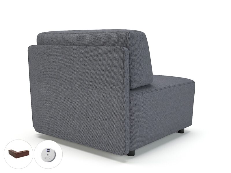 Loomis 87cm Wide Corner Unit in Camira Era Fabric with Socket - Image 41
