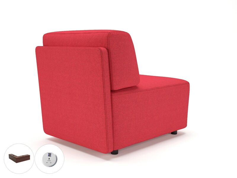 Loomis 65cm Wide Modular Unit in Camira Era Fabric with Socket - Image 6