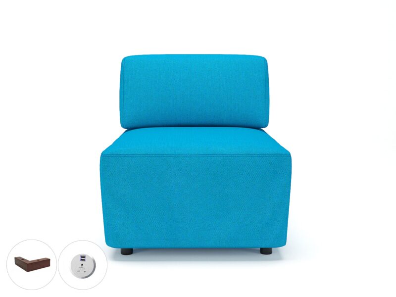 Loomis 65cm Wide Modular Unit in Camira Era Fabric with Socket - Image 14