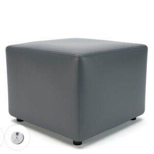 Crofton 62cm Square in Cristina Marrone Ultima Faux Leather with Socket - Image 4