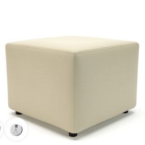Crofton 62cm Square in Cristina Marrone Ultima Faux Leather with Socket - Image 7