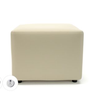 Crofton 62cm Square in Cristina Marrone Ultima Faux Leather with Socket - Image 8