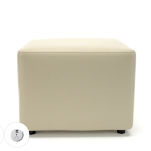 Crofton 62cm Square in Cristina Marrone Ultima Faux Leather with Socket - Image 11