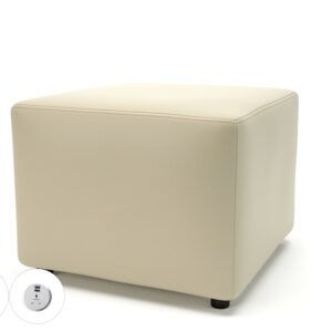 Crofton 62cm Square in Cristina Marrone Ultima Faux Leather with Socket - Image 12