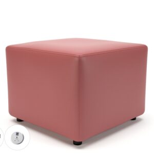 Crofton 62cm Square in Cristina Marrone Ultima Faux Leather with Socket - Image 13