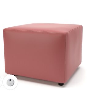 Crofton 62cm Square in Cristina Marrone Ultima Faux Leather with Socket - Image 15