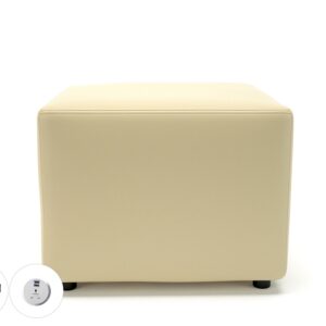Crofton 62cm Square in Cristina Marrone Ultima Faux Leather with Socket - Image 20