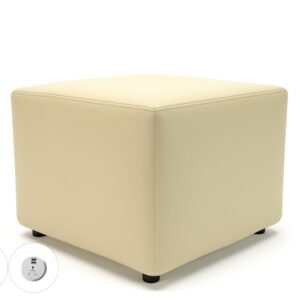 Crofton 62cm Square in Cristina Marrone Ultima Faux Leather with Socket - Image 22