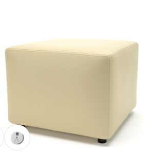 Crofton 62cm Square in Cristina Marrone Ultima Faux Leather with Socket - Image 24