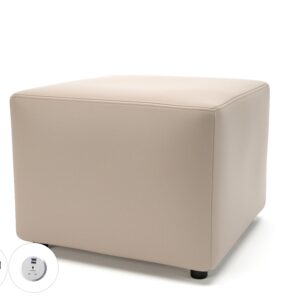 Crofton 62cm Square in Cristina Marrone Ultima Faux Leather with Socket - Image 27