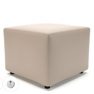 Crofton 62cm Square in Cristina Marrone Ultima Faux Leather with Socket - Image 28