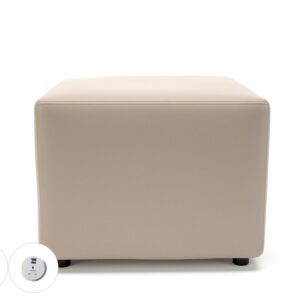 Crofton 62cm Square in Cristina Marrone Ultima Faux Leather with Socket - Image 29