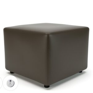Crofton 62cm Square in Cristina Marrone Ultima Faux Leather with Socket - Image 34
