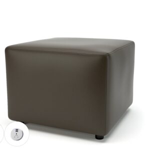 Crofton 62cm Square in Cristina Marrone Ultima Faux Leather with Socket - Image 36
