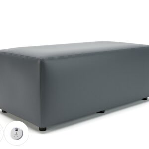 Ottawa 122cm Wide in Cristina Marrone Ultima Faux Leather with Socket