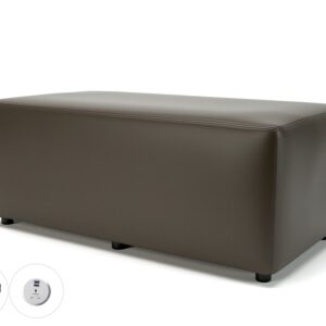 Ottawa 122cm Wide in Cristina Marrone Ultima Faux Leather with Socket - Image 18